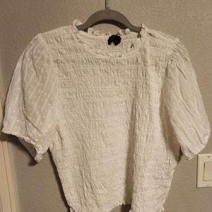 J. CREW SMOCKED TOP